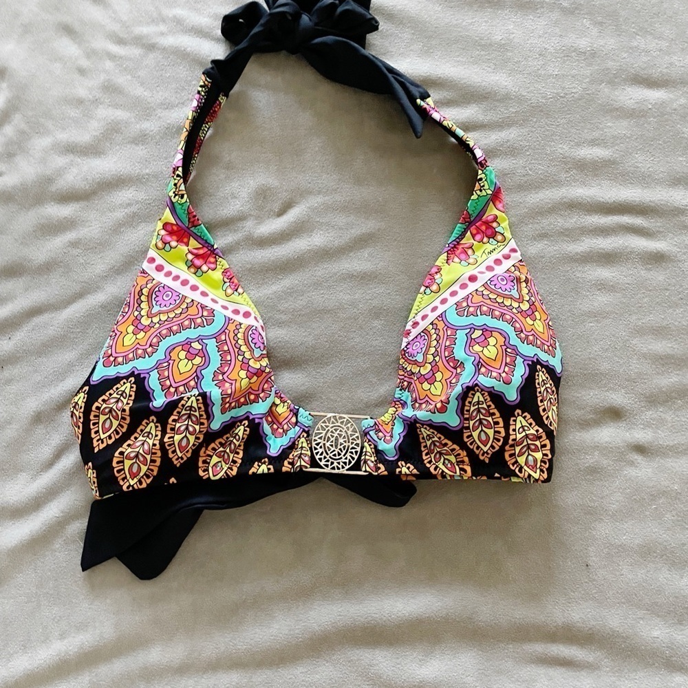 Trina Turk Moroccan Medallion Halter Bikini Top - Picture 3 of 7